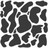 白黒シンプル牛斑動物 シール (正面)