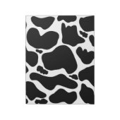 白黒シンプル牛斑動物 ノートパッド (回転)