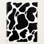 白黒シンプル牛斑動物 プランナー手帳 (正面)