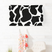 白黒シンプル牛斑動物 横断幕 (インサイチュ)