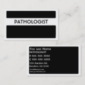 白黒シンプル病理医の名刺 名刺 (正面/裏面)