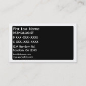 白黒シンプル病理医の名刺 名刺 (裏面)