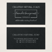 白黒シンプル石鹸の包装製品ラベル (正面&裏面)