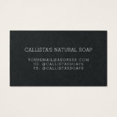 白黒シンプル石鹸の包装製品ラベル (裏面)