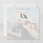 白黒シンプル結婚の 招待状 (裏面)