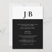 白黒シンプル結婚ズ 招待状 (正面)