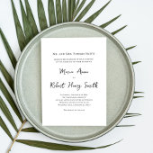 白黒シンプル結婚テンプレート 招待状