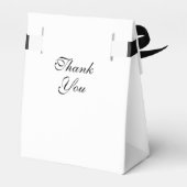 白黒シンプル結婚式の引き出物箱 フェイバーボックス (裏面サイド)