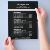 白黒シンプル縁ど価格表3 チラシ (手)