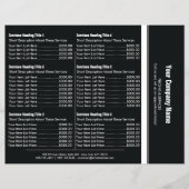 白黒シンプル縁ど価格表6 チラシ (正面)