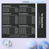 白黒シンプル縁ど価格表6 チラシ (シングル)