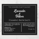 白黒シンプル防水製品ラベル スパークリングワインラベル (シングルラベル)