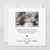 白黒シンプル4フォトコラージュハッピーページ シーズンカード (裏面)