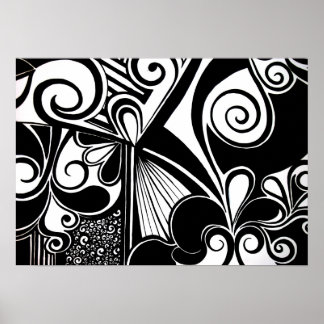 白黒シンプル ポスター