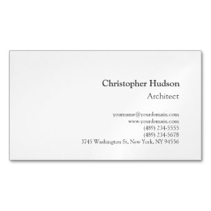 白黒シンプルPlain Architect名刺 マグネット名刺
