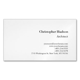 白黒シンプルPlain Architect名刺 マグネット名刺