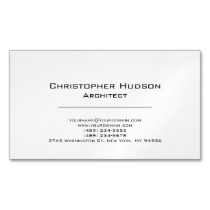 白黒シンプルPlain Architect名刺 マグネット名刺