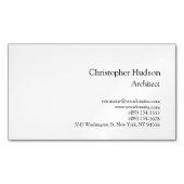 白黒シンプルPlain Architect名刺 マグネット名刺 (正面)
