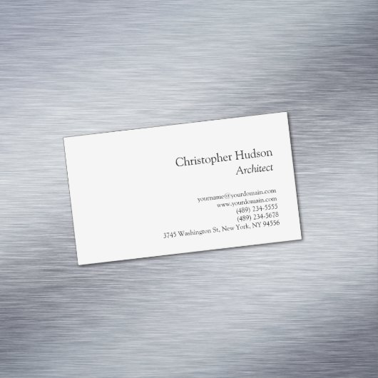 白黒シンプルPlain Architect名刺 マグネット名刺 (インサイチュ)
