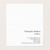 白黒シンプルPlain Architect名刺 名刺 (外部フラット)