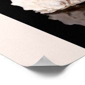 白黒シーシェル熱帯印刷用アート ポスター (角)