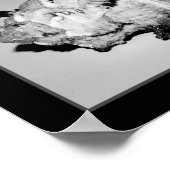 白黒シーシェル熱帯印刷用アート ポスター (角)