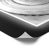 白黒シーシェル熱帯印刷用アート ポスター (角)