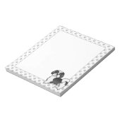 白黒シーズー（犬）かわいい漫画の犬 ノートパッド (回転)