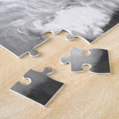 白黒シーズー(犬)Tzuの子犬 ジグソーパズル (側面)