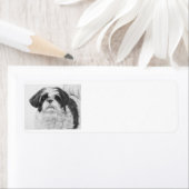 白黒シーズー（犬）Tzu Art ラベル (インサイチュ)