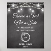 白黒シートのサイン結婚ポスターの選択 ポスター (正面)