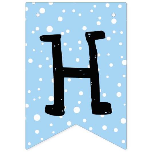 白黒シーパドールドッグバースデーパーティー バンティングフラッグ (第2の旗)