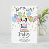 白黒シーパドールドッグバースデーパーティー 招待状 (スタンド正面)