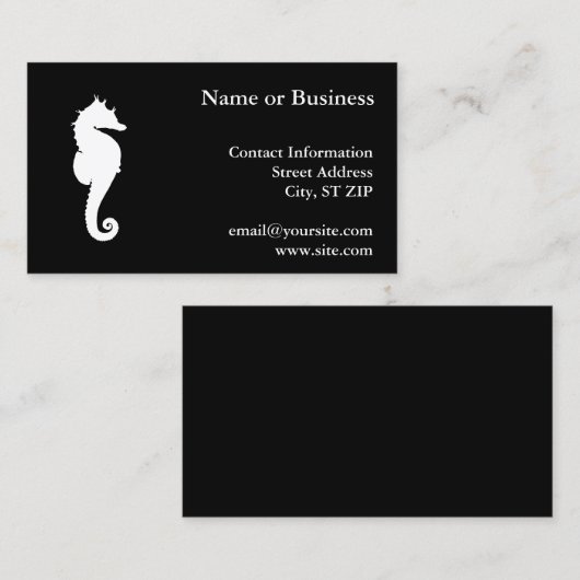 白黒シーホース 名刺 (正面/裏面)