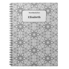 白黒シームレスパターンカスタムノートブック ノートブック