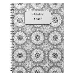 白黒シームレスパターンカスタムノートブック ノートブック