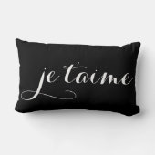 白黒ジェトアイメ書道フランスの枕 ランバークッション (裏面)