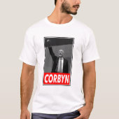 白黒ジェレミーCorbyn Tシャツ (正面)