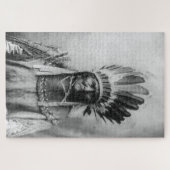 白黒ジェロニモ ジグソーパズル (横)