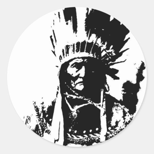 白黒ジェロニモ ラウンドシール (正面)