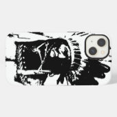 白黒ジェロニモ iPhoneケース (裏面横)