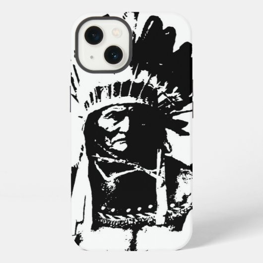 白黒ジェロニモ iPhoneケース (裏面)