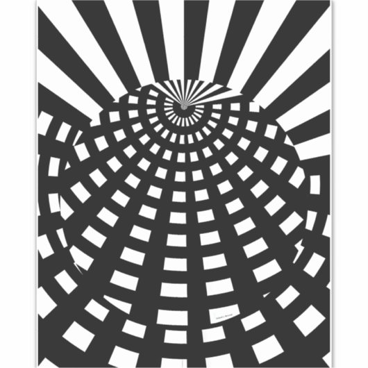 白黒ジオオルブ シール (正面)