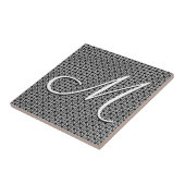 白黒ジオメトリックイニシャルモノグラム タイル (側面)