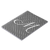 白黒ジオメトリックイニシャルモノグラム ノートブック (左側)