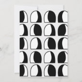 白黒ジオメトリックコンテンポラリー結婚ズ 招待状 (裏面)