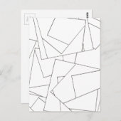 白黒ジオメトリックバウハモダンウス ポストカード (正面/裏面)