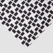 白黒ジオメトリック市松模様に 薄葉紙 (詳細)