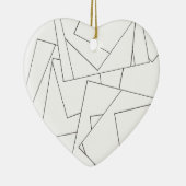 白黒ジオメトリック – バウハモダンウス セラミックオーナメント (右)