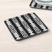 白黒ジオメトリボホデザイン コースター (左側)